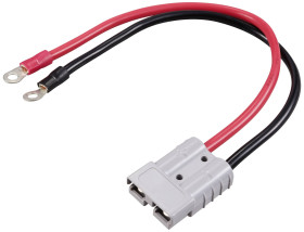 Złącze akumulatora wysokoprądowego na zacisku pierścieniowym M6 TC-12195688 czarny, czerwony TRU COMPONENTS Zawartość: 1