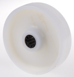 Kółko do wózka, Lite, Poliamid, Biały, obc.: 400kg, śred.: 150mm, szer.: 40mm