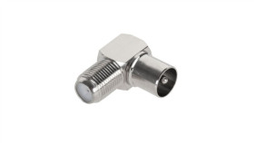Przejście Łącznik Antenowy Iec Tv (Wtyk) / F (Gniazdo) Adapter Kątowy