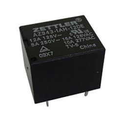 Zettler Electronics AZ943-1CH-12DE PCB Relay 12V DC 15A Change-Over 1pc