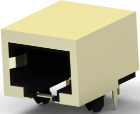 Socket, RJ45, 8 pole, 8P8C, Cat 3, solder connection, through hole, 1-1734580-1