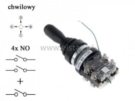 Joystick; 4 pozycje; stabilny; 4xNO+ NO reset