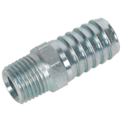 Sealey AC40 Male Screwed Tail Piece 1/4&quot;bspt - 1/2&quot; Hose Pack of 5