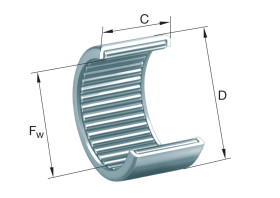 Łożysko igiełkowe Ø wew: 12mm Ø zew: 16mm Igłowy szerokość 10mm INA