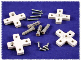 Enclosure feet, ABS, (L x W x H) 38 x 37 x 5 mm, light gray, MF0045