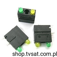 1882.YG LED 3mm Yellow/Green in Case THT MENTOR