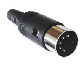 Wtyczka DIN 5P PIN 180 stopni