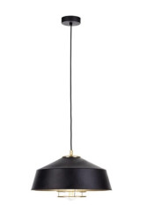 Lampa wisząca nowoczesna loftowa 1xE27 ELECTRA GOLD/BLACK