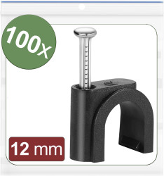 Quadrios 24CA434 Haczyki z tworzywa sztucznego 24CA434 Zakres średnicy wiązki 8 do 12 mm czarny 100 szt.