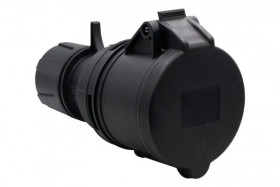 Gniazdo siłowe przenośne 32A 5p 380V-415V /FE/ IP44 czarne