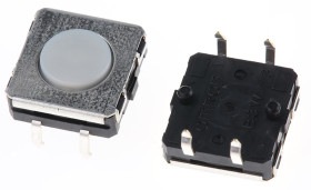 Klosz do przycisku dotykowego SPST 50 mA przy 24 V DC 4.3mm 0.75mm Przewlekany