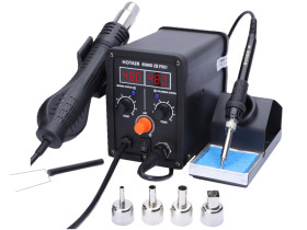 Stacja lutownicza 2w1 HOTAIR 8586D III PRO precyzyjna spawanie lutowanie