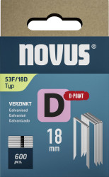 Novus Tools 042-0794 Zszywki z płaskiego drutu Typ 53F 600 szt. Wymiary (D x S) 18 mm x 11.3 mm