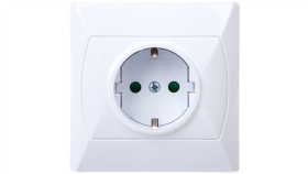 Akcent Gniazdo Pojedyncze Z/U Schuko Z Przesłonami Białe Gp-1Asp/00