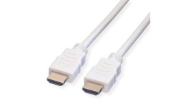 Value Hdmi High Speed Cable Met Ethernet M-M, Wit, 5 M