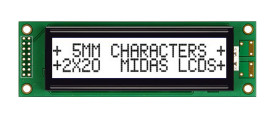 Wyświetlacz alfanumeryczny LCD, , Alfanumeryczny, Midas
