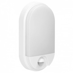 NEFRYT LED 10W, oprawa ogrodowa z czujnikiem ruchu 140st, 800lm, IP54, 4000K, biała,AD-OP-6110WLPMR4