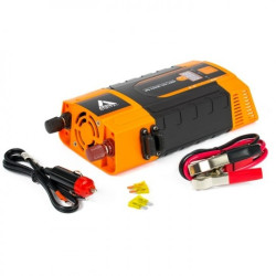 Przetwornica DC/AC step-up AZO Digital 12VDC / 230VAC IPS-1200D 1200W - samochodowa z wyświetlaczem