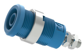 Gniazdo bananowe Żeński Wtykowa Niebieski 25A Electro PJP