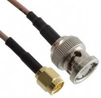 Coaxial cable, BNC plug (straight) to SMA plug (straight), 50 Ω, RG-316/U, grommet black, 750 mm, 245101-01-M0.75