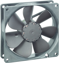 DC axial fan, 12 V, 92 x 92 x 25 mm, 84 m³/h, 32 dB, sintec slide bearing, ebm-papst 3412 NG