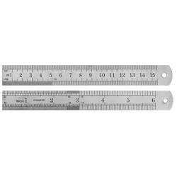 Donau MLS15 Rule 150mm Steel Ruler Dual-Sided Anti-Glare