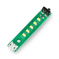 Listwa LED 5 x diod USB 5V z włącznikiem - Kitronik 35150