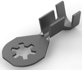 Uninsulated ring cable lug, 3.0-6.0 mm², AWG 12 to 10, 4.17 mm, M4, metal, 62612-2