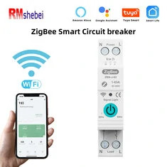 TUYA ZigBe Inteligentny Wyłącznik Obwodu Pilot Zdalnego Sterowania Przełącznik Kontroli Głosowej Dom Bezprzewodowy Aplikacja Mob