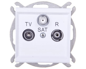 SONATA Gniazdo RTV-SAT końcowe biały mat GPA-RS/m/75