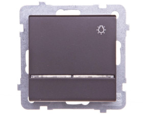 SONATA Przycisk /światło/ z podświetleniem czekoladowy metalik ŁP-5RS/m/40