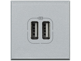 AXOLUTE Ładowarka USBx2 2,4A/5V aluminium HC4285C2 LEGRAND