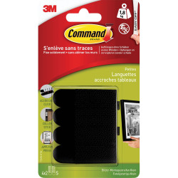 3M 17202BLKFGN Command&#x2122; Pictures-Mounting Strips Black 4 Pair