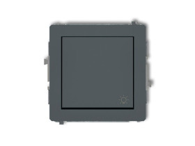 DECO Wyłącznik zwierny przycisk "światło" grafitowy mat 28DWP-5 KARLIK