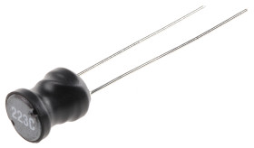 Dławik radialny 22 μH 2A Otwór przezierny ±10% Wyprowadzenia promieniowe 70mΩ Rdc