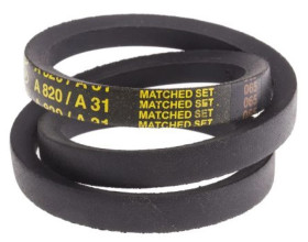 Pas napędowy, profil A, materiał: PET, guma, 13mm x 8mm x 787mm, RS PRO