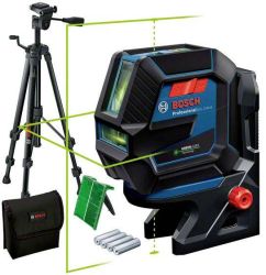 Laser krzyżowo-punktowy Bosch Professional GCL 2-50 G & Tripod 0.601066M01 Maksymalny zasięg: 15 m