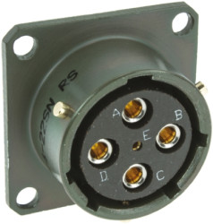 Złącze 5-pinowe Żeński Amphenol Limited Żeński Montaż w puszce MIL-DTL-26482 rozmiar 14