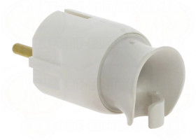 HELMO Wtyczka przenośna obrotowa 2P+Z 16A biała 50172