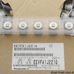 EEVFK1J221Q 220uF 63V Electrolytic SMD-12.5X13.5 PANASONIC