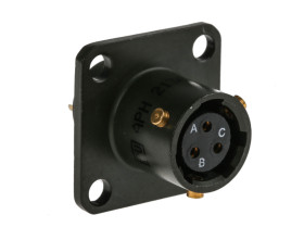 Złącze 3-pinowe Żeński Amphenol Limited Żeński Montaż w puszce MIL-DTL-26482 rozmiar 8