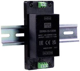 MEAN WELL DDRH-15-24DR Przetwornik DC/DC na szynę DIN 24 V/DC Ilość wyjść:1 x Content 1 szt.