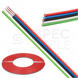 Kabel telekomunikacyjny wstążkowy TLWY 5x0,35mm2 kolorowy 150V montażowy linka Technokabel