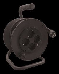 Przedłużacz bębnowy z gniazdami 20m 3x1,5mm 16A czarny KD-4