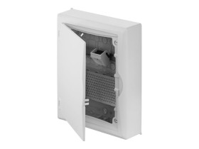 Rozdzielnica multimedialna natynkowa 2R 24M płyta montażowa gniazdo 35x35 2P+Z 16A IP40 Economic RN 2505-20 ELEKTRO-PLAST NASIEL