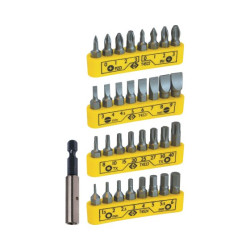 Zestaw końcówek do wkrętaka Sześciokątny, Phillips, płaski, Torx l. elementów: 33 rozmiar: 1 mm, 2 mm, 3) mm, 4,5 mm, 4