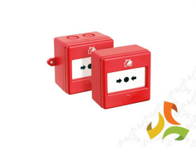 Uniwersalny ostrzegacz CXM ręczny przycisk typu "ZBIJ SZYBKĘ" wewnętrzny 230V czerwony w komplecie z szybką CXM/CO/GP/R/BB IP24D