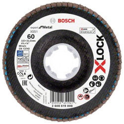 Bosch 2608619808 X551 Flap Disc 115mm Efficient for Metalwork and Welding