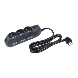 Listwa zasilająca 1.5m 9 gniazda Przedłużacz z gniazdami typ 2P+T, Niemieckie P30 250 V AC