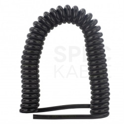 Przewód spiralny QLY-s 3x1,5mm2 24V samochodowy poliuretanowy linka czarny 13,5m